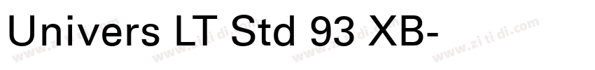 Univers LT Std 93 XB字体转换